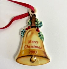 Longaberger 2003 Christmas  Bell Tie On New in box #27872