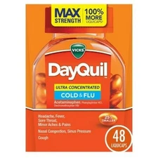 Vicks DayQuil Ultra Concentrated Cold & Flu Medicine*09/2025* Liquicaps - 48ct