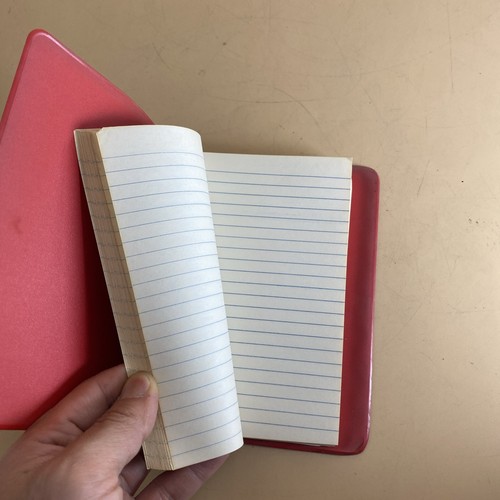 Cuaderno vintage rojo de 5 pulgadas y 6 pines suministros escolares oficina - Imagen 7 de 12