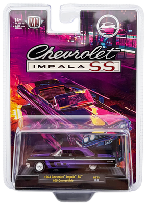 M2 Machines 1:64 1964 Chevrolet Impala SS 409 Convertible – Black