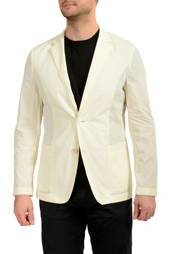 Hugo Boss Men's "Noswen2" Ivory Slim Fit Striped Sport Coat Blazer US 38R IT 48R - Picture 1 of 6