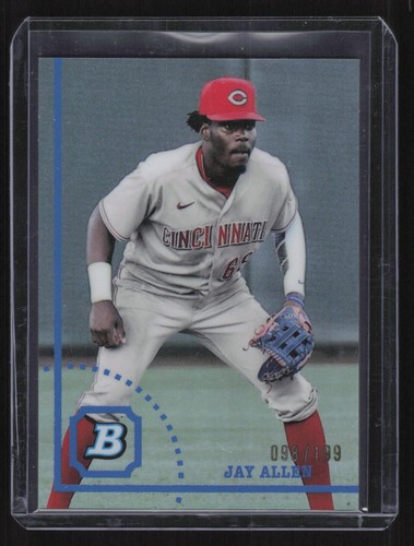 Tarjeta Bowman Heritage 2022 #BHPC-73 Jay Allen/199 lámina azul TCCCX