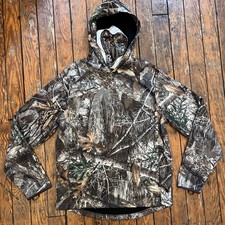 Realtree Edge Camo Camouflage Hoodie With Gaitor Mens Medium