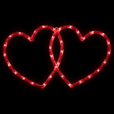 Northlight 17" Lighted Double Heart Valentine's Day Window Silhouette