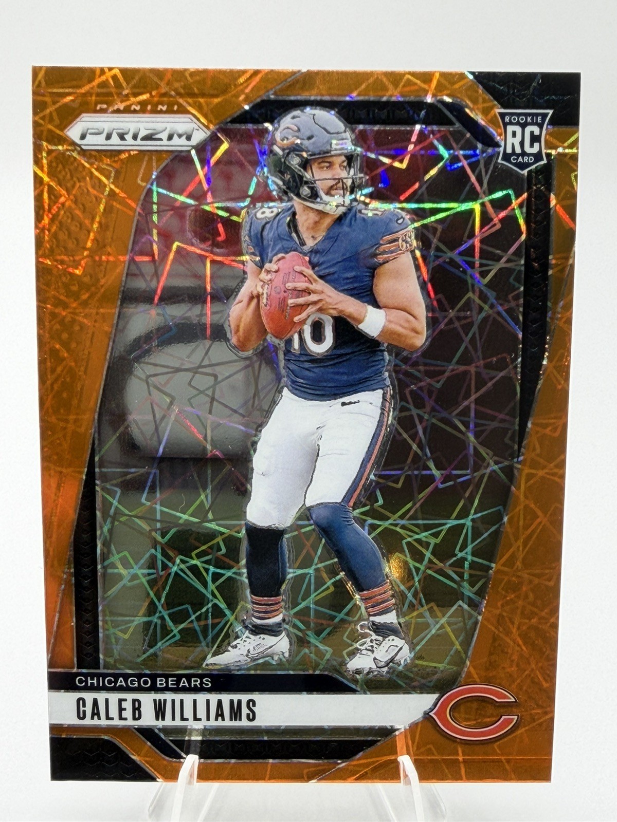 2024 Panini Prizm - Caleb Williams #301 Orange Lazer Prizm (RC) Rookie Card