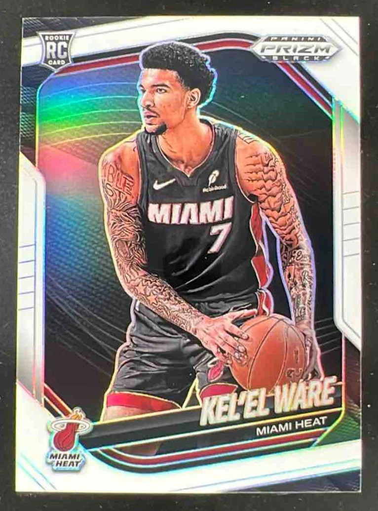 2024-25 Panini Prizm Black White Prizms #156 Kel'el Ware RC /175