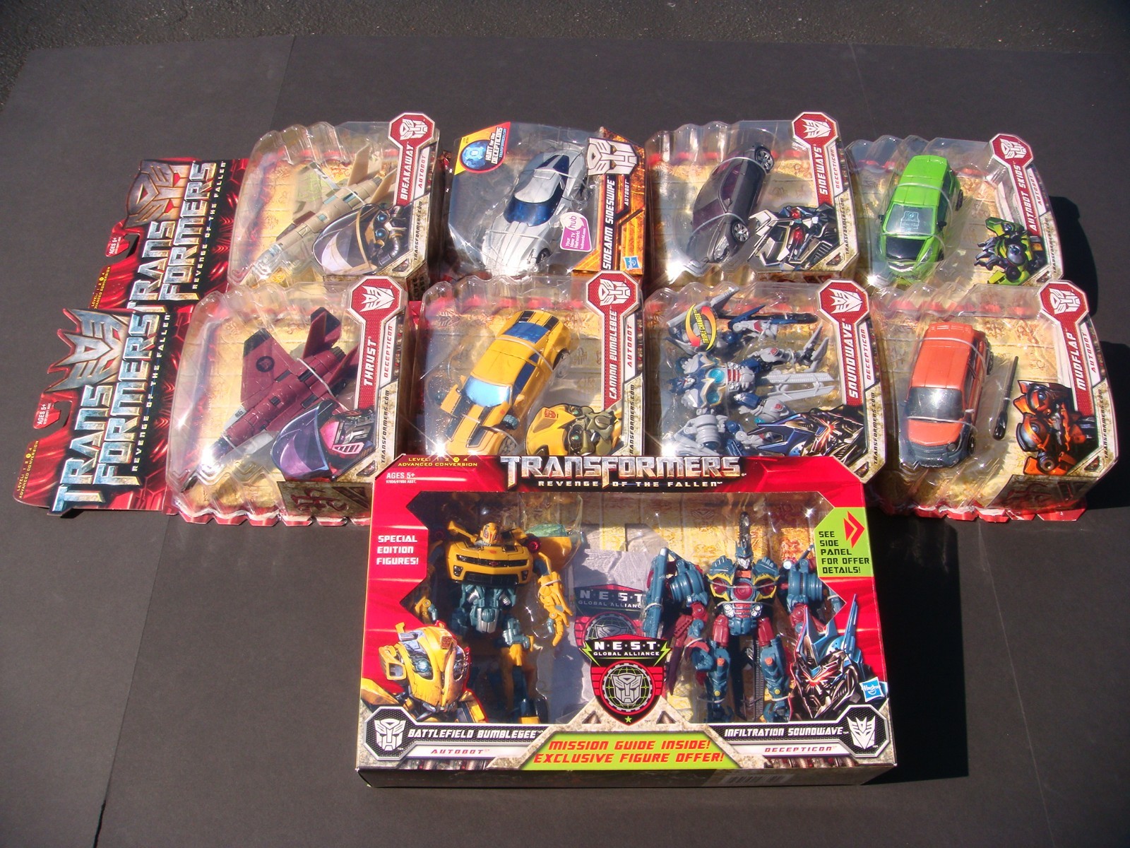 9 OPENED/SEALED* 100% COMPLETE TRANSFORMERS REVENGE OF THE FALLEN DELUXE CLASS