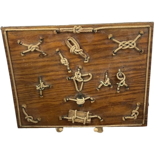 1930s Boy Scouts Knot Board Handmade Folk Art Sea Scouts Sampler Rope Tying Wood - Picture 1 of 21