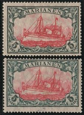 MARIANEN 21A/B */** = MARIANA ISLANDS Scott #31/31a mlh = Mariannes Yvert 21 x2