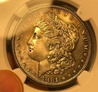 Morgan Dollar: 1881 S.  NGC MS 63.  Cleaner Cheek.    (see video!)