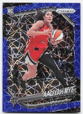 2025 Panini Prizm WNBA #15 Aaliyah Nye Blue Velocity Prizm Las Vegas Aces