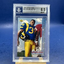 93 Upper Deck 20 Jerome Bettis RC Beckett Pittsburgh Steelers NFL Football CARD