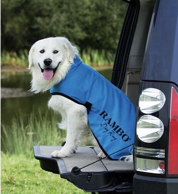 Horseware Rambo Dog Dry Rug lightweight dries quickly after Beach Rain Bath NWOT