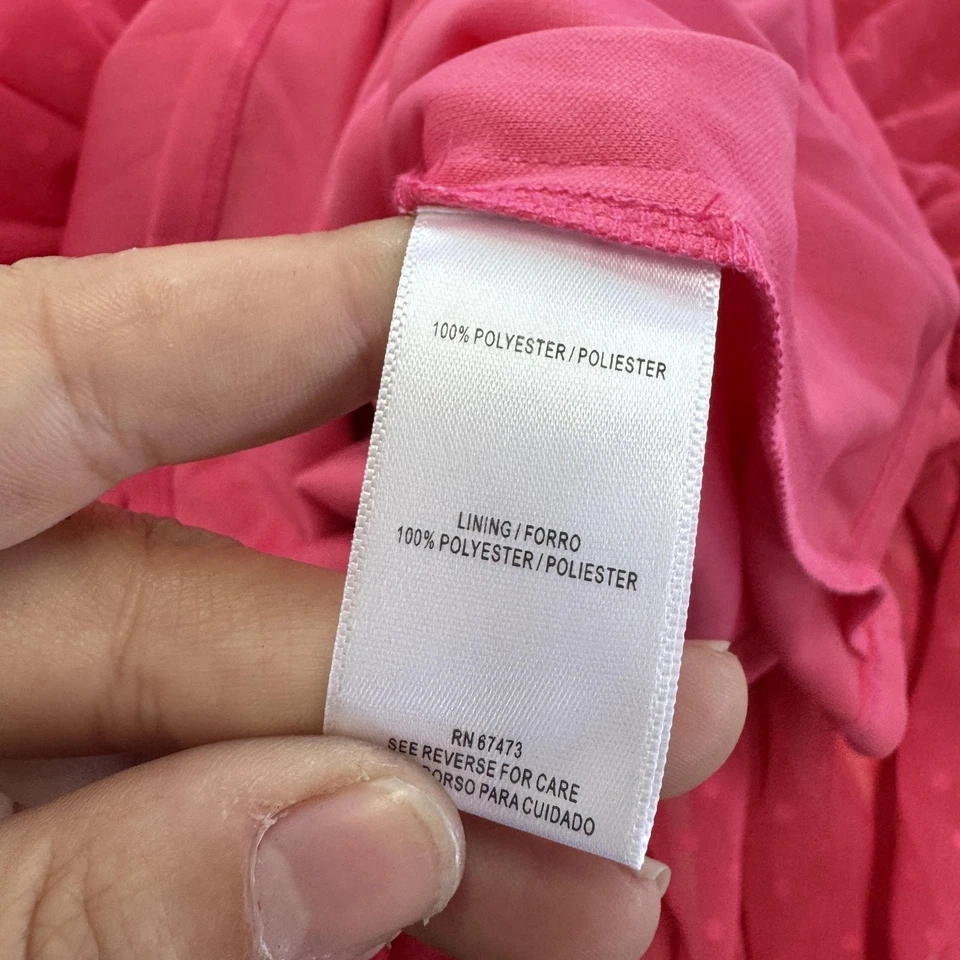 Vestido Gabby Skye Mujer 4 Rosa Volantes Midi Transparente Lunares Cintura Ajustada Malla Foto 4 de 4