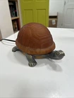Vintage Tiffany Style Amber Glass Turtle/Tortoise Accent Lamp Nightlight Lamp