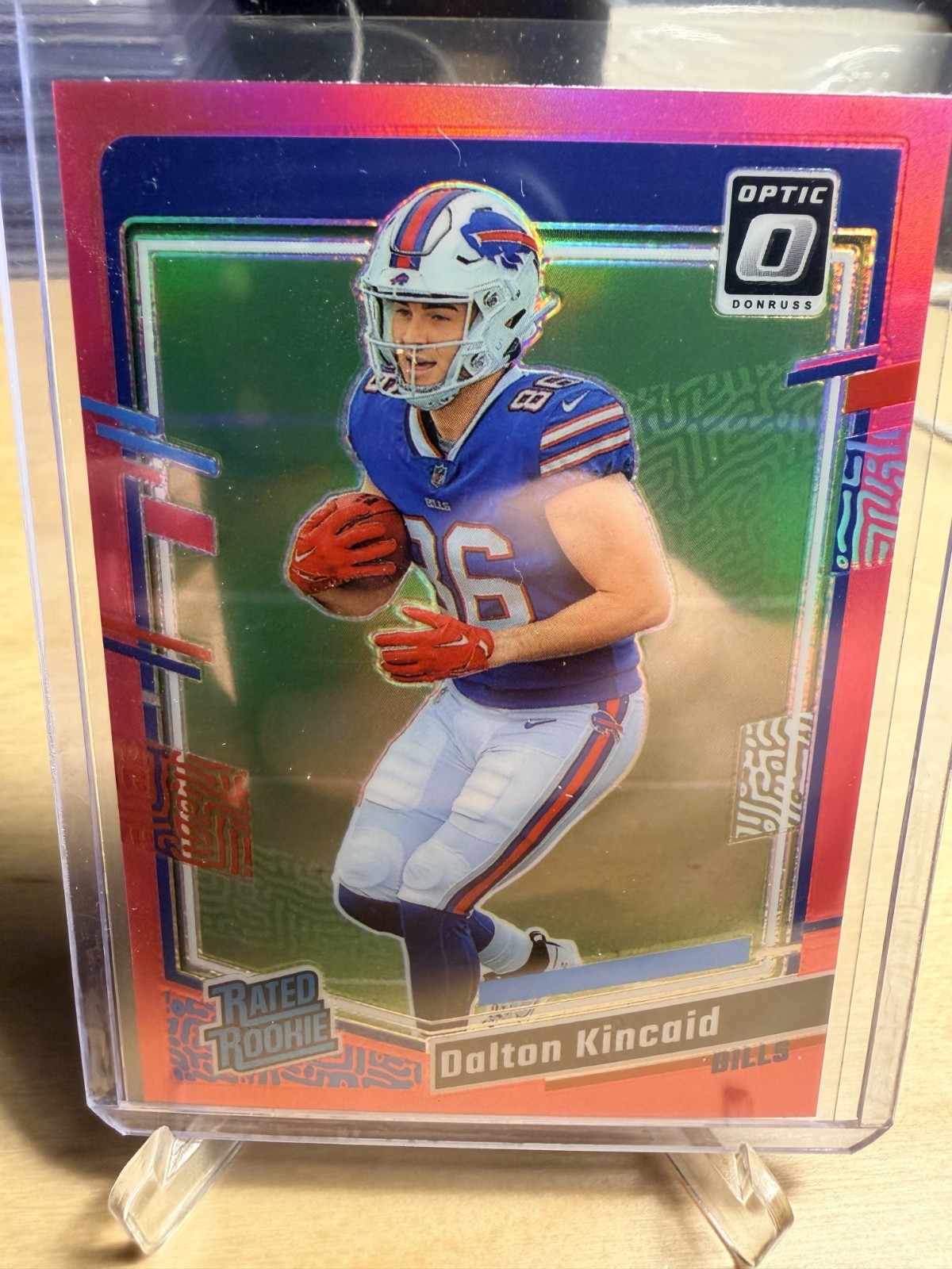 2023 Donruss Optic Dalton Kincaid Pink Prizm Rated Rookie #211 Buffalo Bills