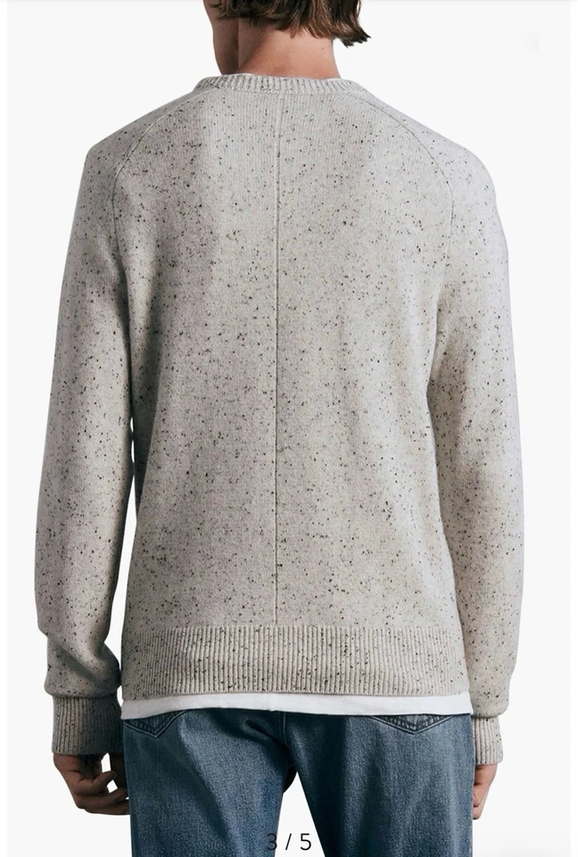 Rag & Bone Men Harlow Donegal Cashmere-blend Crewneck Sweater, Small - Image 3 of 4