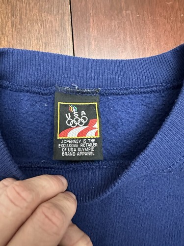 Vintage USA Team Olympics NAVY JCPenney Men's Crewneck Sweatshirt Size XL - Picture 2 of 14