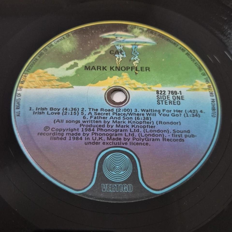 Mark Knopfler 'Music From The Film CAL' 12" Vinyl LP Record 1984 Vertigo Records - Image 4 of 4