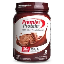 Premier Protein Powder, Chocolate Milkshake, 30g Protein, 1g Sugar, 100% Whey No