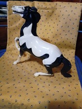 Hartland Horse Vintage Semi-Rearing Glossy Black  White Pinto 9" b