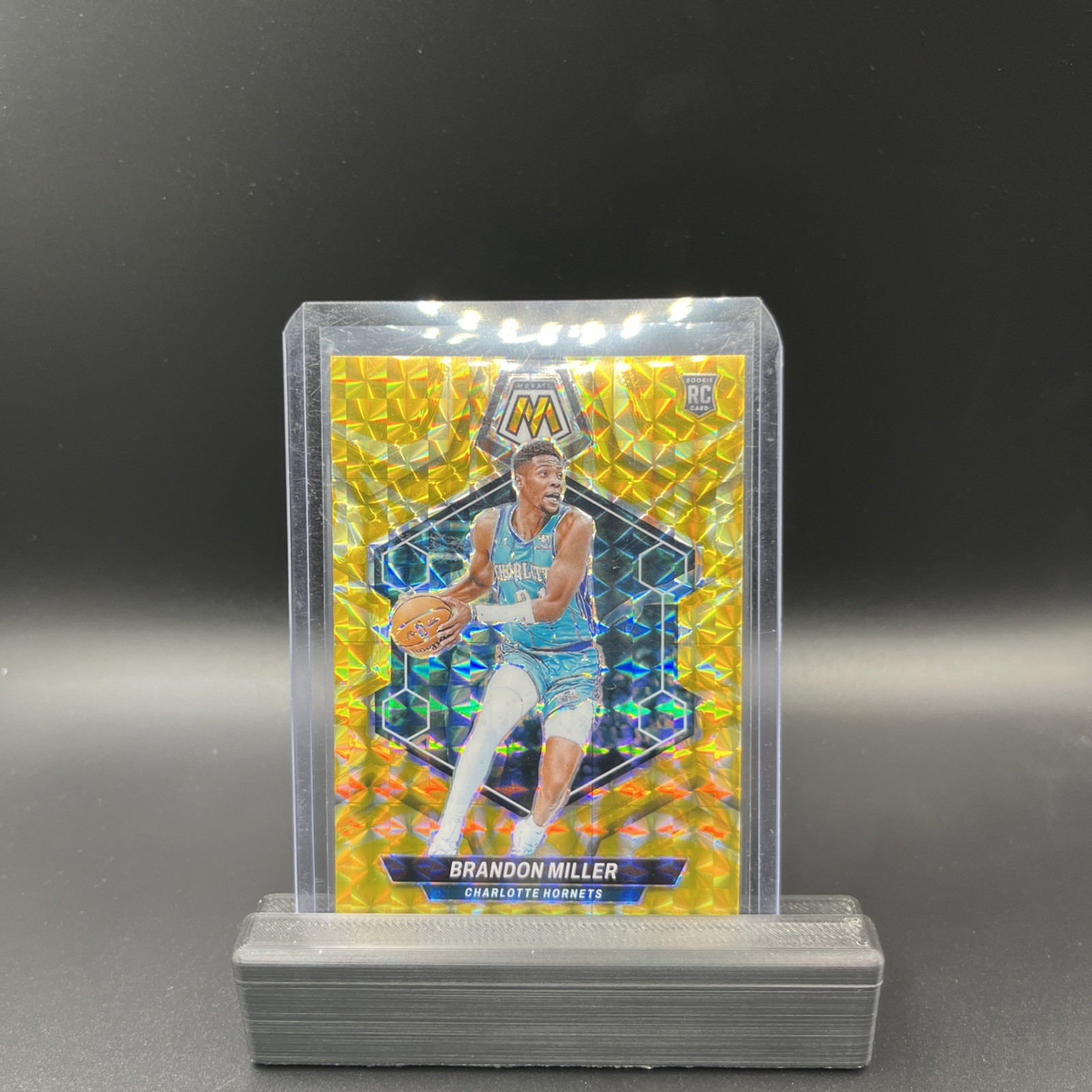 2023-24 Panini Mosaic - Brandon Miller #202 Reactive Yellow Mosaic Prizm (RC)