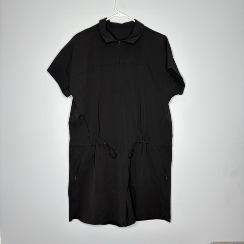 Lululemon Stretch Ribbed Pocketed Romper Black Women’s Size 10