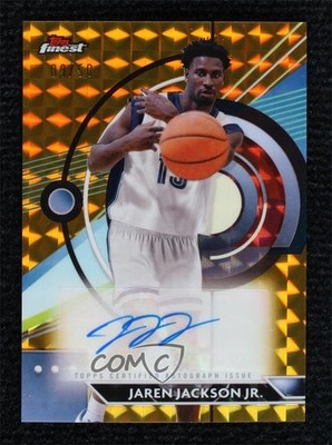 2023-24 Topps Finest Gold Geometric Refractor 9/50 Jaren Jackson Jr Auto 4f5