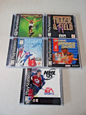 LOT OF 5- PLAYSTATION 1 PS1 TRACK & FIELD WINTER OLYMPIC GAMES NHL 98 CIB TESTED