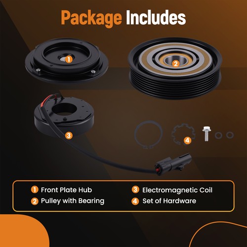 AC Compressor Clutch Kit Pulley Coil Plate for Dodge Ram Series 5.7L 2003-2008 - Picture 4 of 18