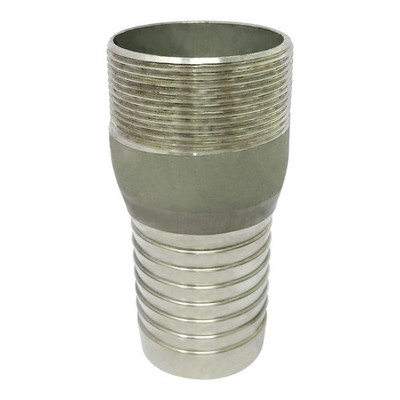 Combination (KC) Nipple Fitting, 2'' Hose Shank x 2'' Male NPT, Stainless Steel...