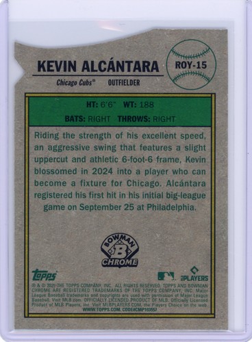 2025 Bowman Kevin Alcántara ROY Favorites Mojo rifrattore #ROY-15 Cubs - Foto 2 di 2