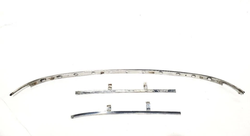 1987 Alfa Romeo Spider Veloce OEM Soft Top Hatch Chrome Trim 3 Pieces  - Image 2 of 4