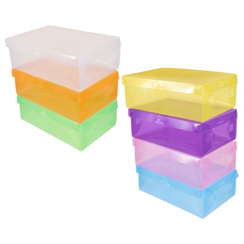 7 Pcs Stackable Boxes Storage Shoe Men and Women Man Sneaker Case Organizer - Picture 9 of 12