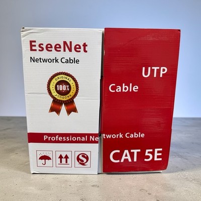 1000FT CAT5E U/UTP WIRE BULK ETHERNET NETWORK LAN CABLE RJ45, WHITE, CMR