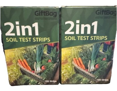 2-in-1 Complete Soil Test Kit for pH & Nitrogen 100 Strips Exp 12/27 2 Boxes