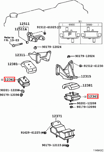 Genuine Toyota LandCruiser 80 Series HZJ 1HZ 4.2 Diesel Front Engine Mount x2 - Picture 4 of 12