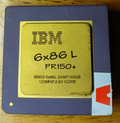 Intel Processor Gold Cyrix 6x86 L PR150+ IBM26 2VAP150GB 120MHz 2.8V Core '95 US