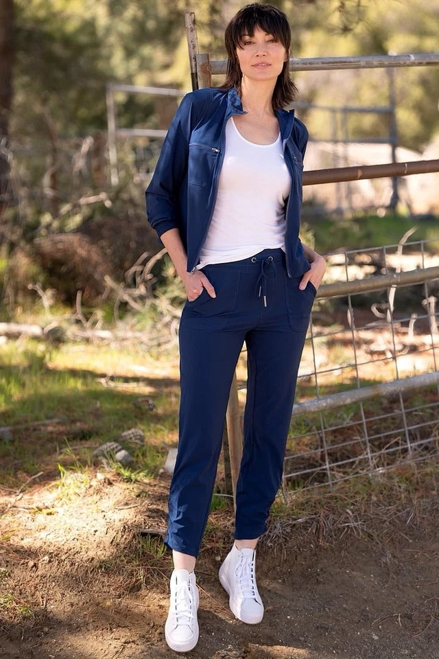 Abrigo Chaqueta Bomber XCVI Active Quinn Acanalado, Azul Real Nuevo con Etiquetas Talla S Foto 2 de 4