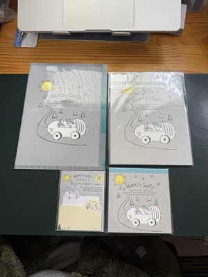 Japanese Stationery Set Hurry & Sally set of 4 Acorn Car Memo Sticky Note etc