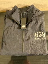 G59 Records Men's Tracksuit Top  Gray 59 Logo  Not Big On Sports  Black Size 2XL