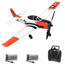Volantex RC Airplane 2.4Ghz 4 Channel Remote Control,with Aileron T28 Trojan ...