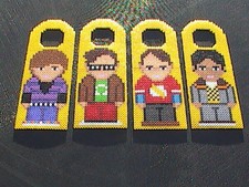 Big Bang Theory Character Perler Bead Door Hangers