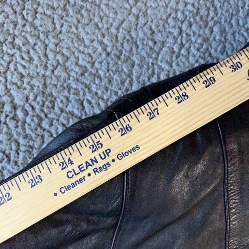Vintage Design Assets Womens Leather Trench Coat Jacket Duster Small Black - Picture 10 of 16