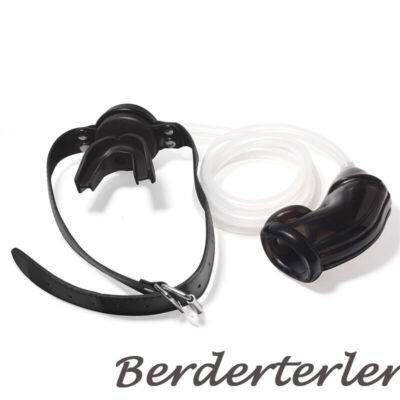 Piss Urinal Flow Into Silicone Mouth Gag Plug Device Fetish Slave Sex Toy  ForGay | eBay