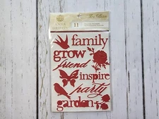 Anna Griffin Flora Collection Flocked Stickers-Scrapbooking Card Making Stickers