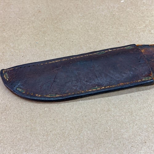 USN Fixed Blade WWII US Military Fighting Knife & Leather Sheath - Picture 9 of 14