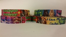 Grosgrain Ribbon, I Love My English Cocker Spaniel, Cocker Power, Dogs, 7/8"