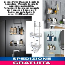 Porta Shampoo Doccia da Appendere - Mensola Doccia da Appendere Portaoggetti 