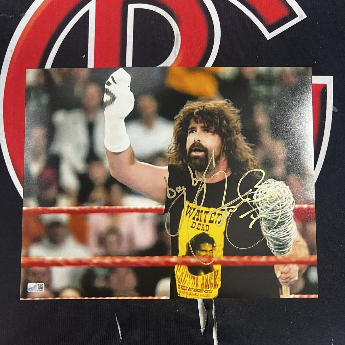 Mick Foley Autographed Cactus Jack WWE 11x14 Photo Signed Steiner